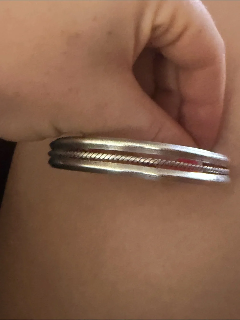 Silver-Tone Twisted Rope Bangle Bracelet - Women Accessories